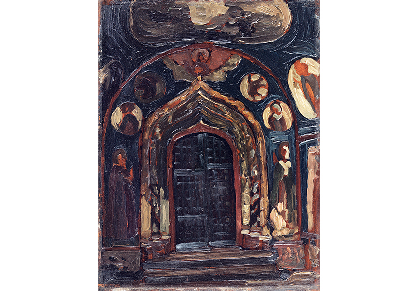 Н.К.Рерих. Ярославль. Церковь Николы Мокрого. Дверь придела. 1903. © Государственный музей Востока